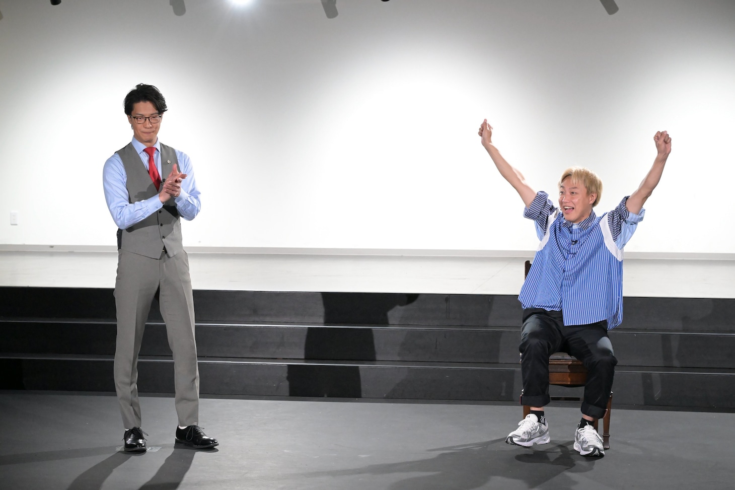 左から、こたけ正義感、お見送り芸人しんいち