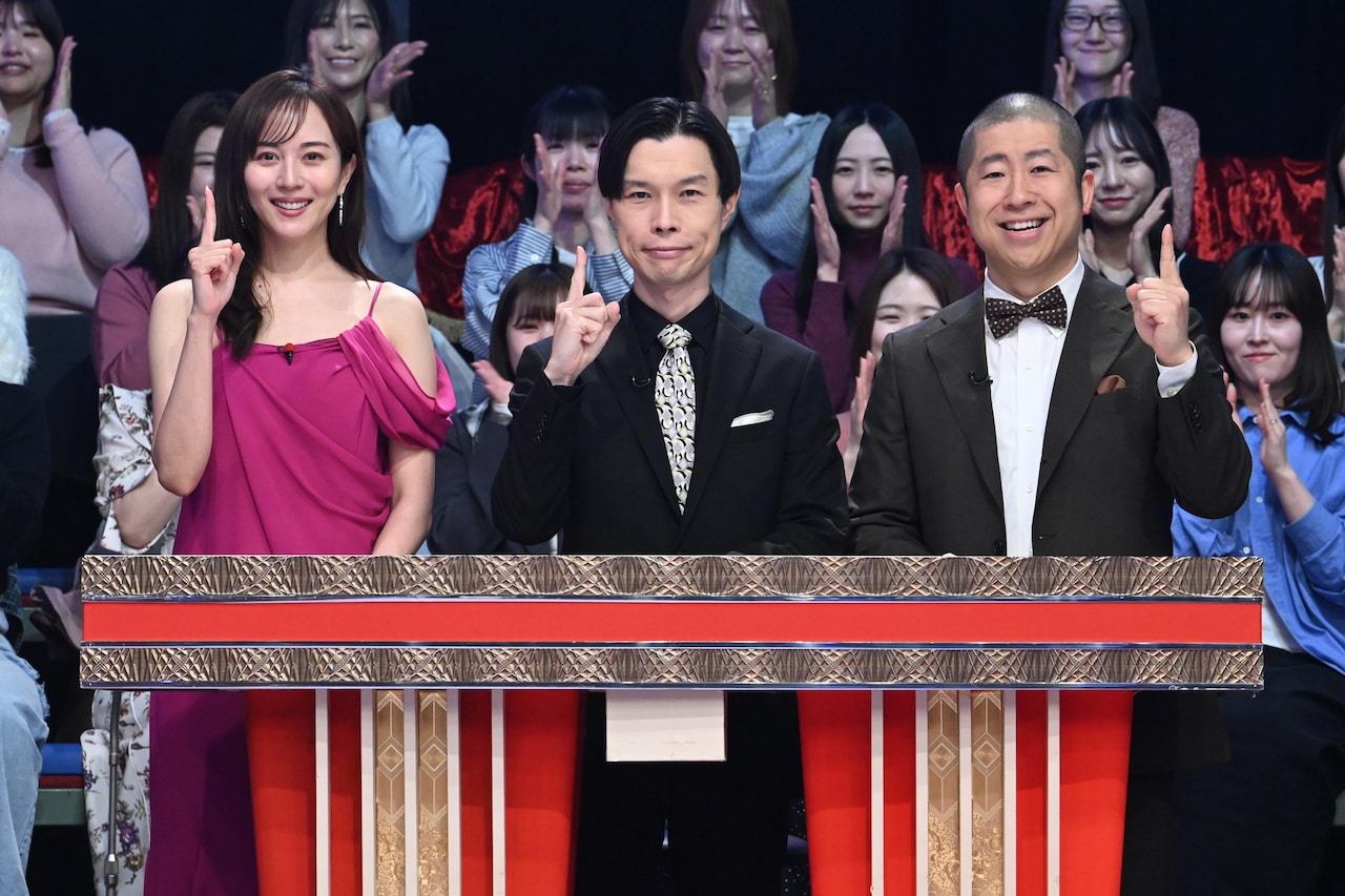 左から比嘉愛未、ハライチ