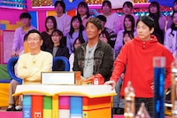 「クイズ！あなたは小学5年生より賢いの？賞金1000万円SP」に解答者として参加する（左から）かまいたち山内、長嶋一茂、かまいたち濱家