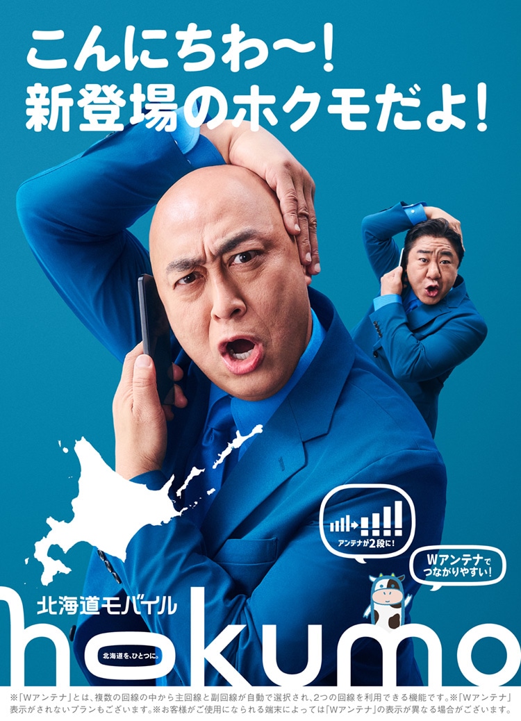 錦鯉を起用した「hokumo」の広告ビジュアル