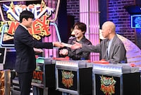 左から劇団ひとり、那須雄登、バイきんぐ小峠