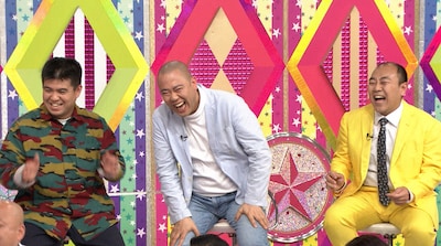 左から、ジェラードン・アタック西本、コロコロチキチキペッパーズ・ナダル、きしたかの高野