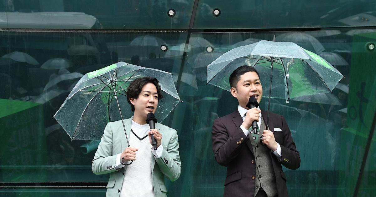 ドンデコルテが原宿で新社会人にエール！演説パフォーマンス