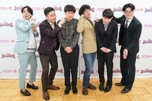 「ハイスクールマンザイ2026」概要発表生配信に出演しためぞん、たくろう、ドンデコルテ（写真提供：吉本興業）