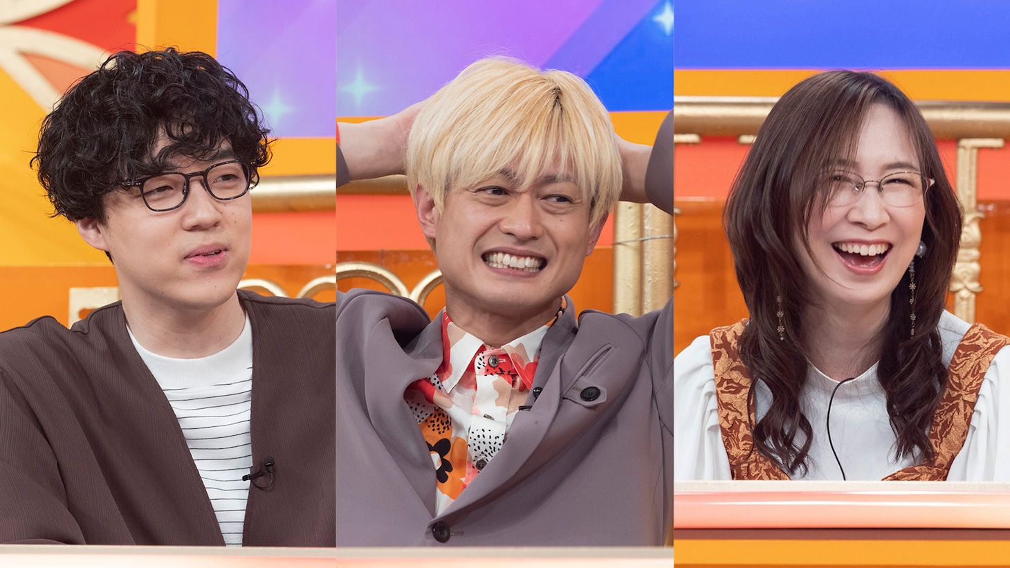 左から、ふくらP、塚田僚一（A.B.C-Z）、森口博子