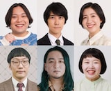 上段は破壊ありがとう。下段は左から男性ブランコ平井、野田慈伸、もめんと竹田