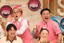 ちゃんぴおんず、（前列左から）空気階段かたまり、フォーリンラブ・バービー