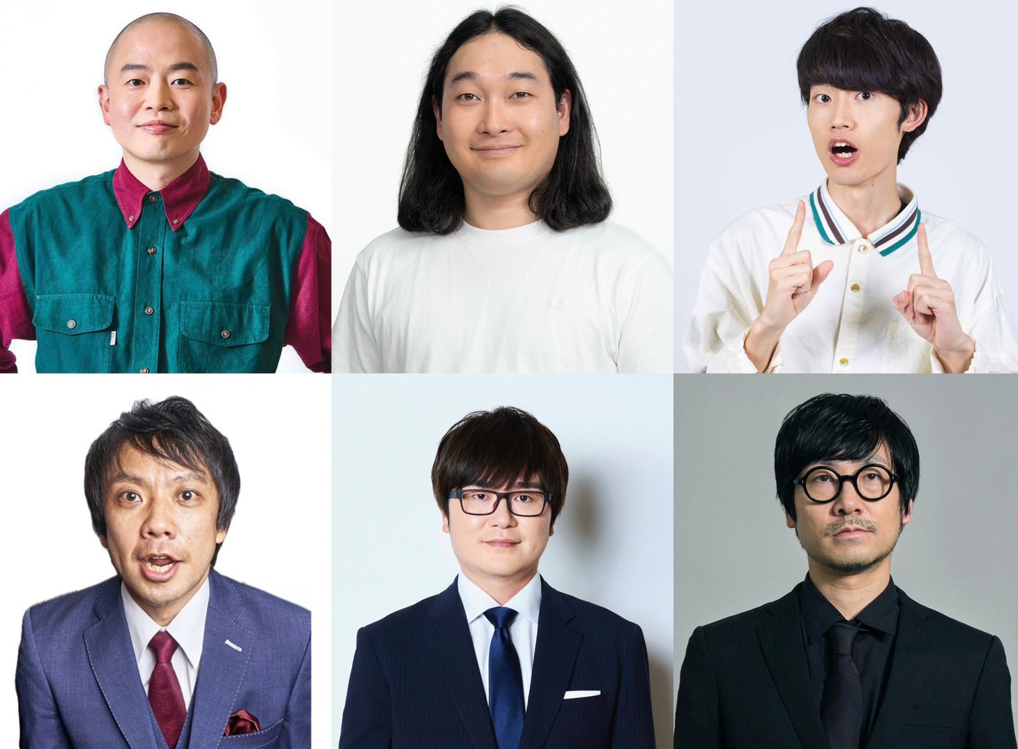 上段左から、上田航平、かが屋・賀屋、惹女香花、下段左から、や団・本間キッド、ラバーガール飛永、GAG福井