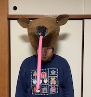 ベルナルド・ハギノリザードマンが制作したアリクイの被り物