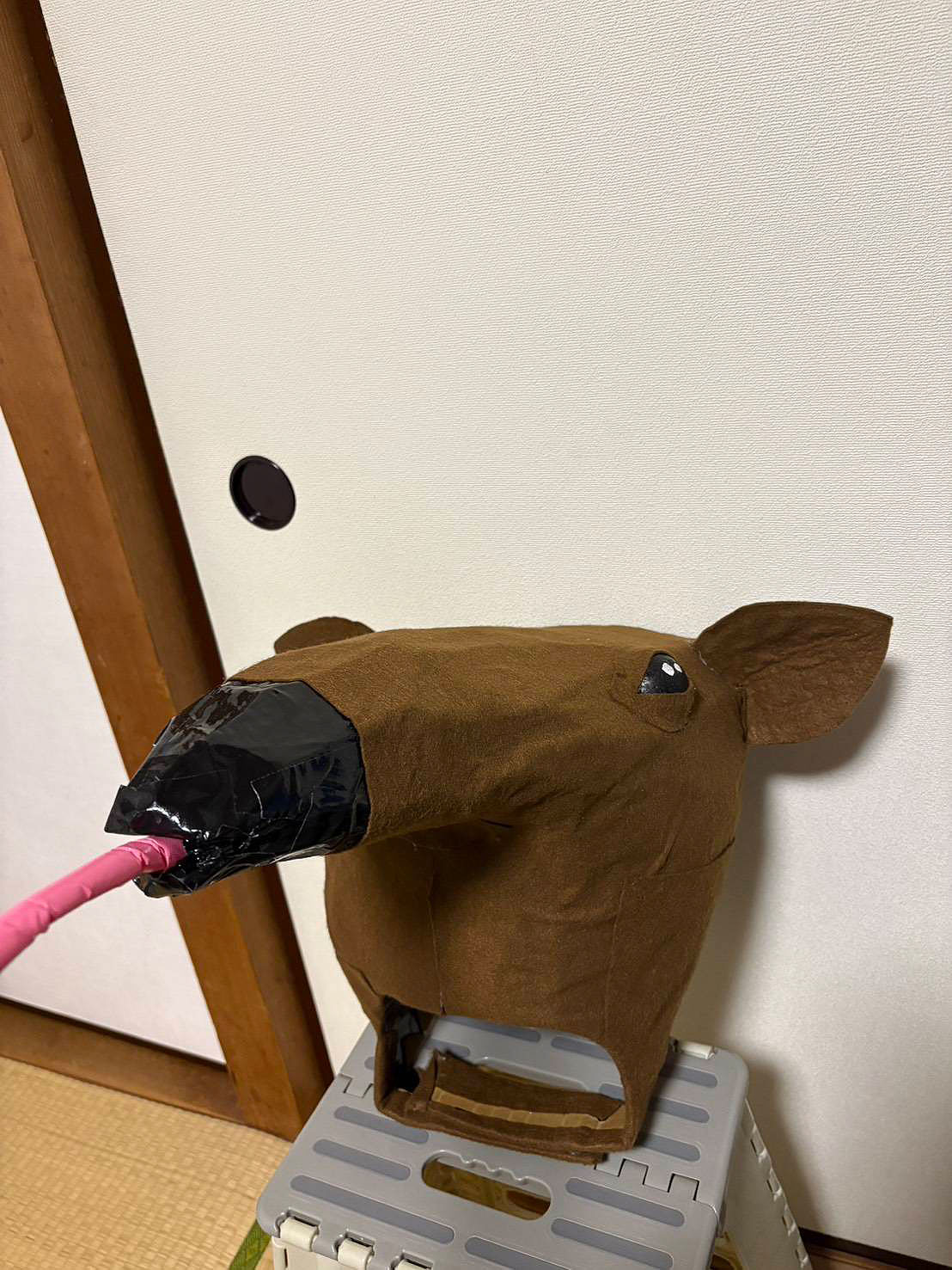 ベルナルド・ハギノリザードマンが制作したアリクイの被り物