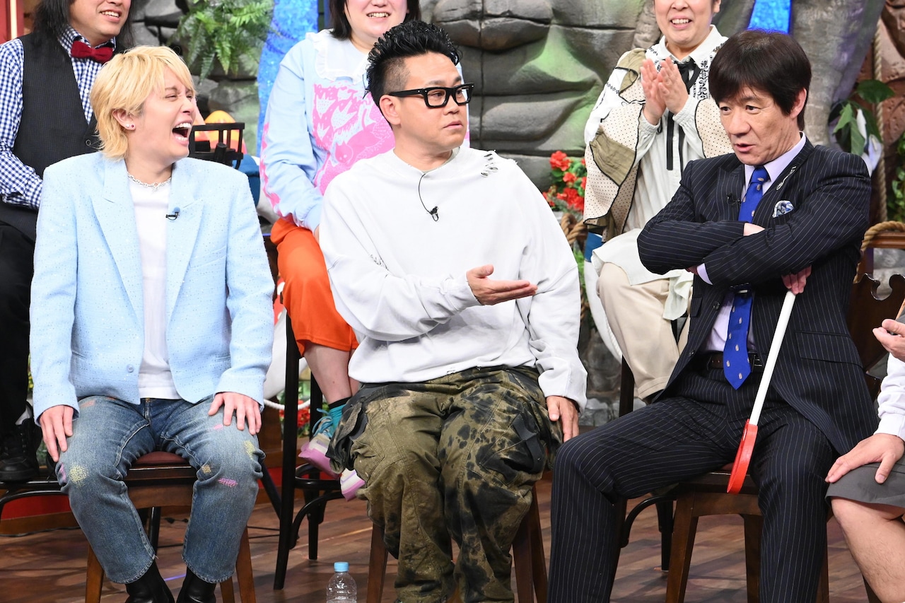 左から手越祐也、宮川大輔、内村光良