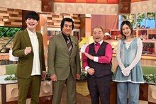 「あのランキングを勝手にアップデート！」に出演する（左から）麒麟・川島、藤岡弘、、出川哲朗、みちょぱ
