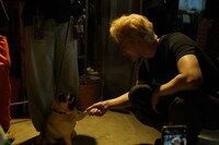 おもち役のごんすけ。ムロツヨシにも異常なほど懐いたという