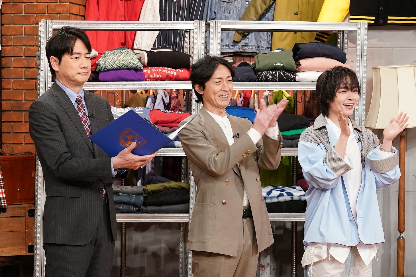 左から羽鳥慎一、ナインティナイン矢部、大西流星（なにわ男子）