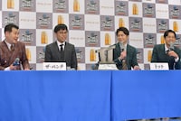 第4試合で対決する（左から）ザ・パンチ、トット