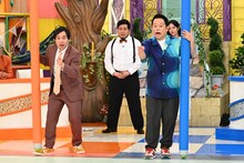 霜降り明星せいや、ダイアン津田、令和ロマン・ケムリ（中央）