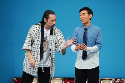 アドリブを入れすぎるトンツカタン森本を注意する真空ジェシカ川北（写真提供：テレビ朝日）