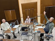 「シティボーイズの老老バラエティー ただの行き止まり」の収録に臨んだ（左から）斉木しげる、きたろう、大竹まこと