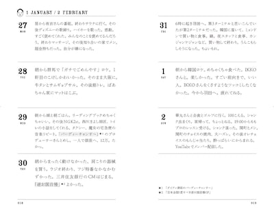 「津田日記」より、1/27（月）～2/2（日）のダイアン津田の日記