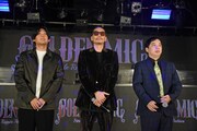 左からSTUTS、Zeebra、霜降り明星せいや