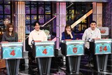 左から、高橋ユウ、タイムマシーン3号・山本、菊地亜美、ななまがり初瀬