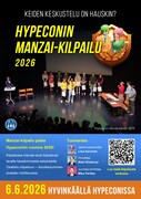 「Hypeconin manzai-kilpailu 2026」フライヤー