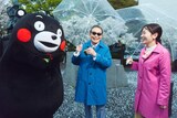 「ブラタモリ」のワンシーン ©2010 熊本県くまモン