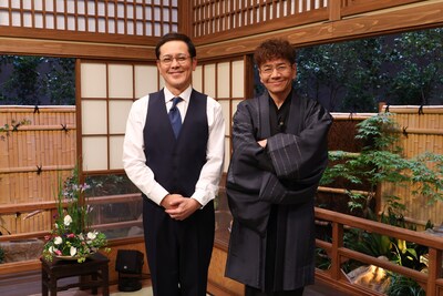 上田（右）が父、有田（左）が長男を演じる、くりぃむしちゅー
