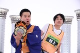 フルーツポンチ村上（右）とすゑひろがりず南條（左）の「ポンとポン」