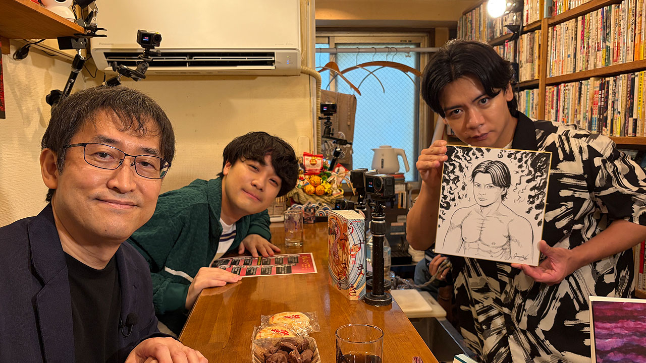 左から伊藤潤二、ダウ90000蓮見、マヂカルラブリー・野田クリスタル