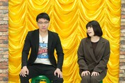 間に合った吉田（右）と間に合っていない岡下（左）