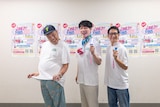 （左から）野性爆弾くっきー！、麒麟・川島、アンタッチャブル柴田