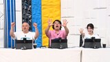 左からシシガシラ脇田、タカアンドトシ・タカ、中原みなみ（テレビ東京アナウンサー）