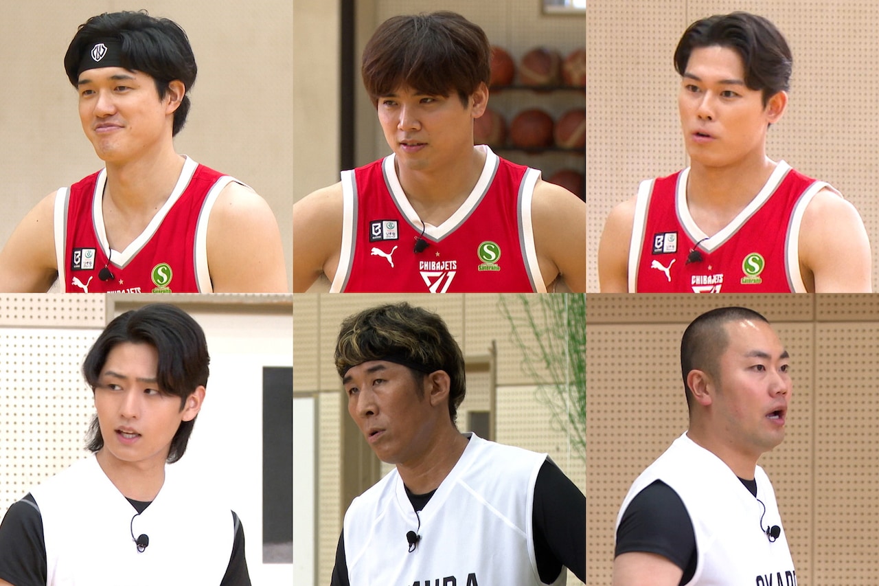 （上段左から）渡邊雄太、原修太、金近廉、（下段左から）猪狩蒼弥、麒麟・田村、ハナコ岡部
