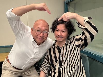 マツモトクラブ（右）と恩師の鎌田先生（左）