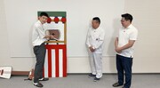 もう中学生（左）のロケの様子