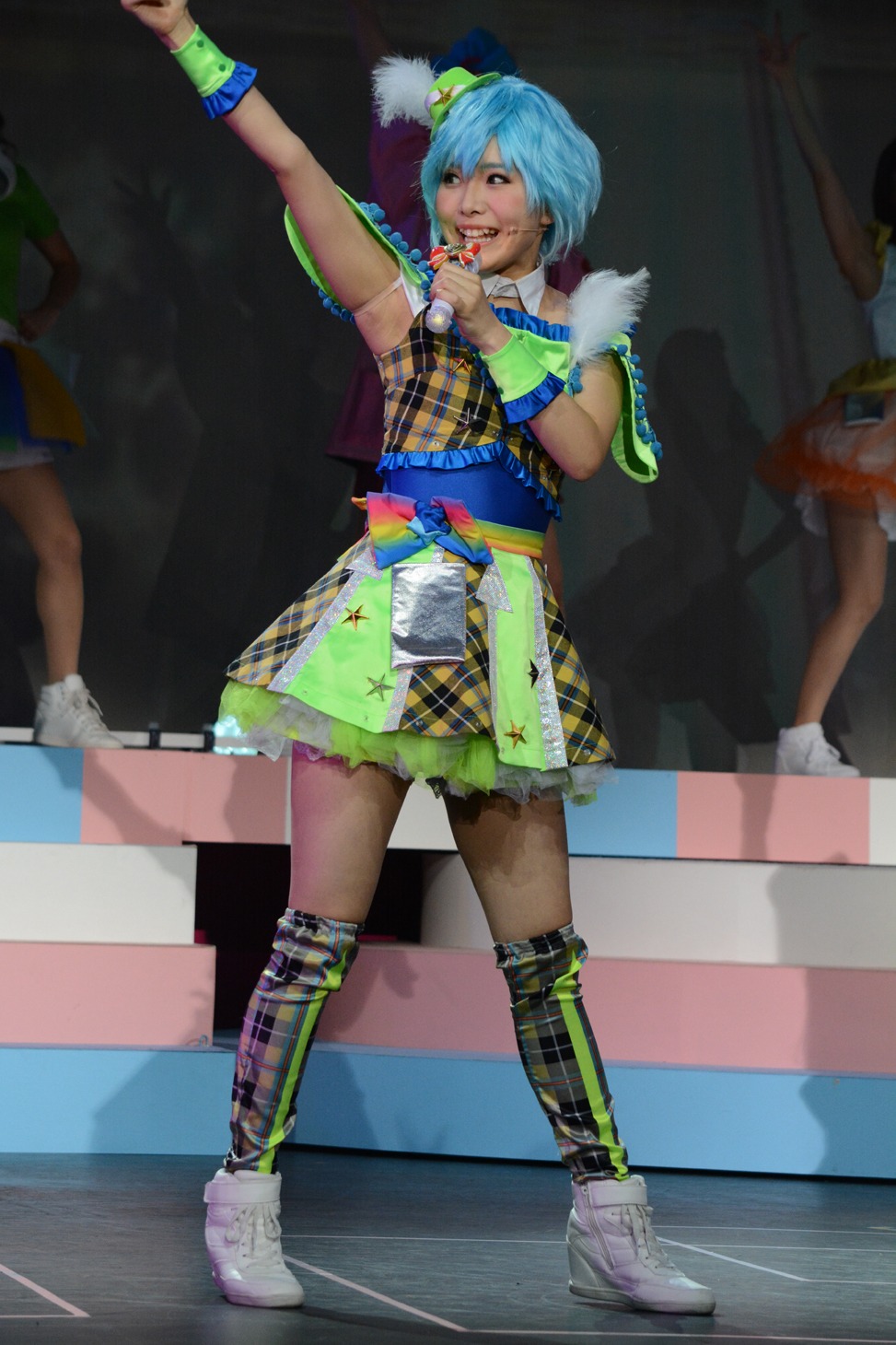 「ライブミュージカル『プリパラ』み～んなにとどけ！プリズム☆ボイス」公開リハーサルの様子。