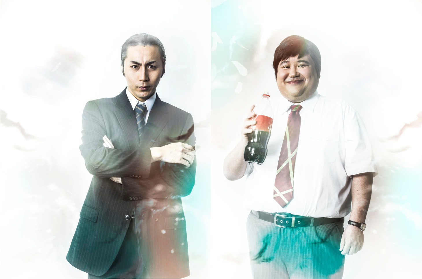 左より、郷本直也演じる倉橋、かぬか光明演じる六笠。