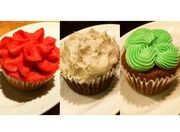 コラボカフェ「CAFE HANABUSA」にて提供される、「Cafe HANABUSAカップケーキ」。