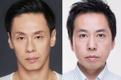 大倉孝二（左）とブルー＆スカイ。