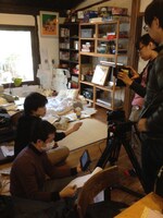 「趣味の園芸 グリーンスタイル~京も一日 陽だまり屋～」の撮影風景。