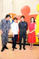 ミュージカル「ラディアント・ベイビー ～キース・ヘリングの生涯～」会見の様子。