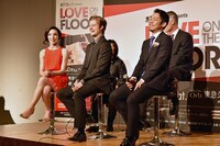 「LOVE ON THE FLOOR」記者会見より。左からメリル・ディヴィス、チャーリー・ホワイト、高橋大輔、バイロン・アレン。