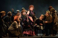 ミュージカル「スウィーニー・トッド ～フリート街の悪魔の理髪師～」公開舞台稽古の様子。