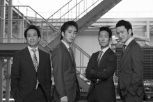 「渋谷・コクーン歌舞伎第十五弾『四谷怪談』」チラシ裏より、中村扇雀、中村七之助、中村勘九郎、中村獅童。(c)明緒