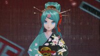 挨拶を述べる初音ミク。