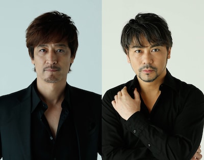 「ヴィンセント・ヴァン・ゴッホ」出演者。左から橋本さとし、岸祐二。