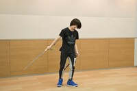 殺陣稽古を行う北村諒。