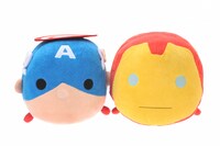 マーベル TSUM TSUM（Mサイズ）。左からキャプテン・アメリカ、アイアンマン。※発売済み