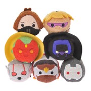 マーベル TSUM TSUM（Sサイズ）。上段左からウィンター・ソルジャー、ホークアイ。中断左からヴィジョン、ブラックパンサー。下段左からアントマン、ファルコン、ウォーマシン。